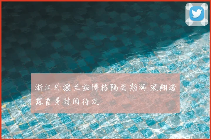 浙江外援兰兹博格隔离期满 宋翔透露首秀时间待定